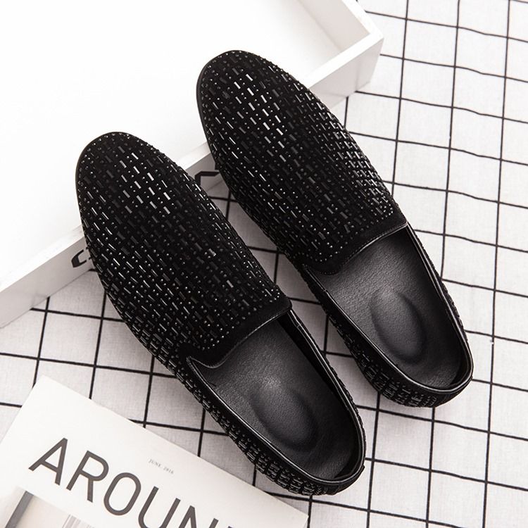 Corte Decotado Superior Slip-on Round Toe Masculino Oxfords