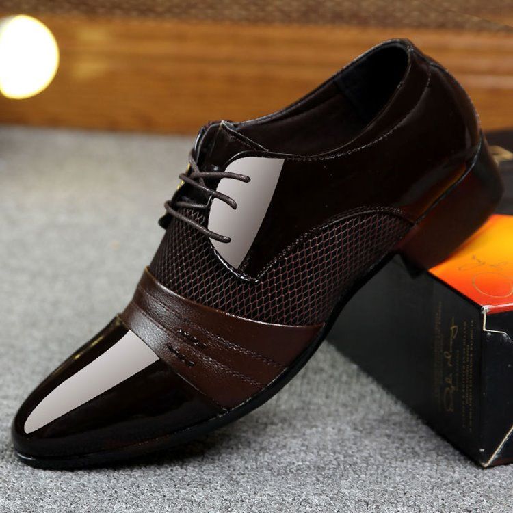 Lace-up Low-cut Upper Homens Oxfords