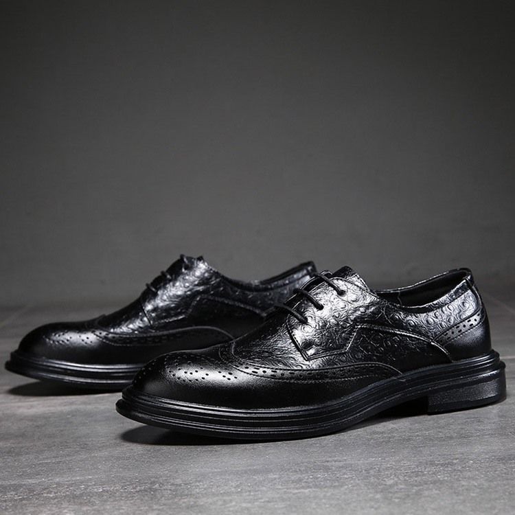 Liso Lace-up Low-cut Superior Round Toe Masculino Oxfords