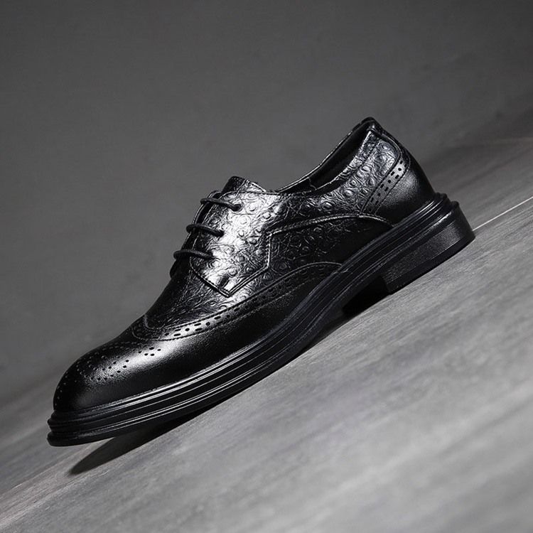 Liso Lace-up Low-cut Superior Round Toe Masculino Oxfords