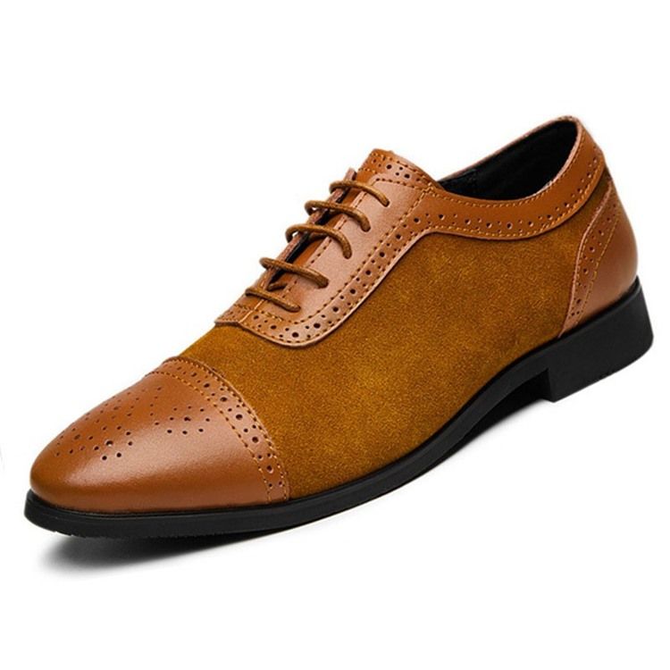 Patchwork Decotado Superior Com Cordões Oxfords Masculinos