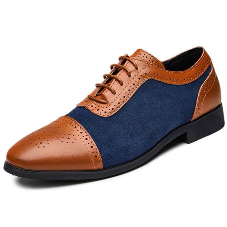 Patchwork Decotado Superior Com Cordões Oxfords Masculinos