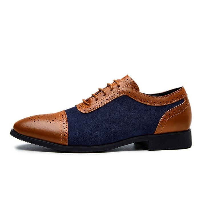 Patchwork Decotado Superior Com Cordões Oxfords Masculinos