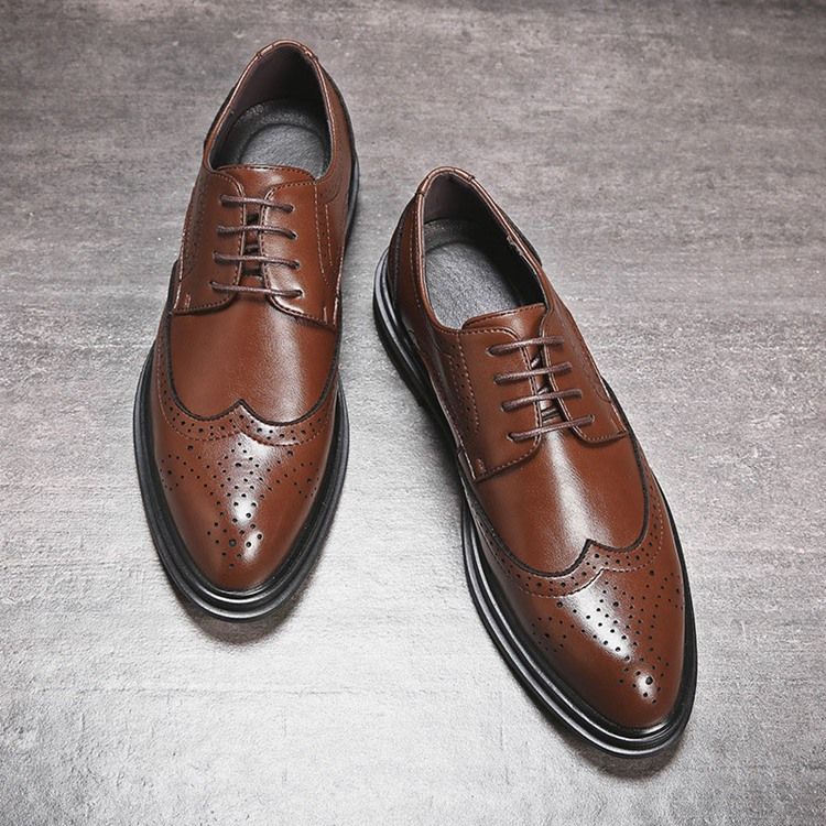 Plain England Low-cut Upper Lace-up Homens Oxfords