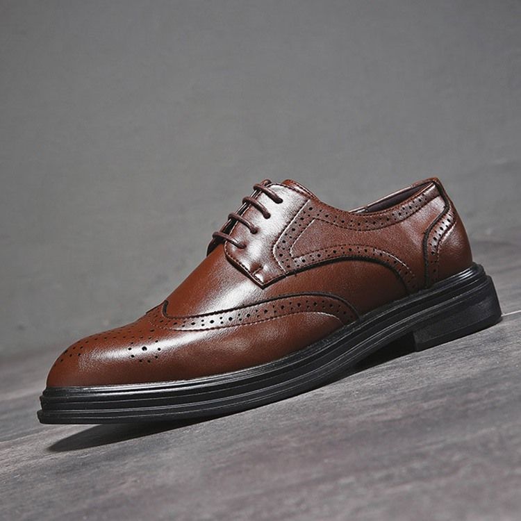 Plain England Low-cut Upper Lace-up Homens Oxfords