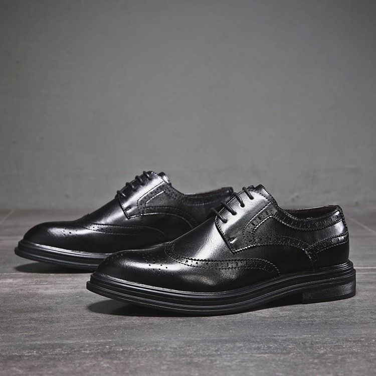 Plain England Low-cut Upper Lace-up Homens Oxfords