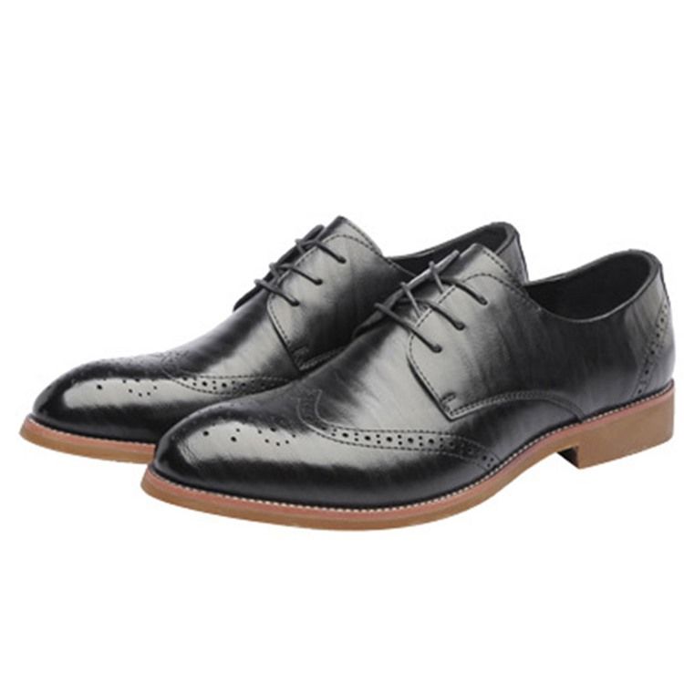 Plain Hollow Toe Redondo Lace-up Masculino Oxfords