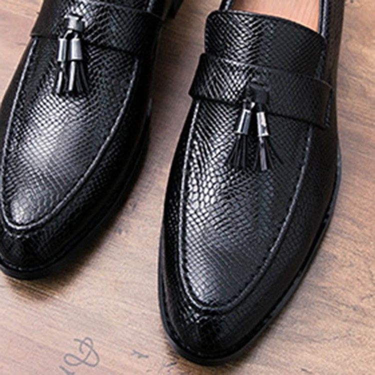 Pu Franja Slip-on Round Toe Masculino Oxfords