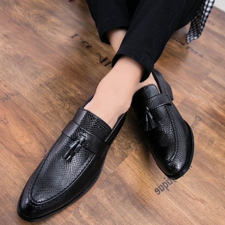 Pu Franja Slip-on Round Toe Masculino Oxfords