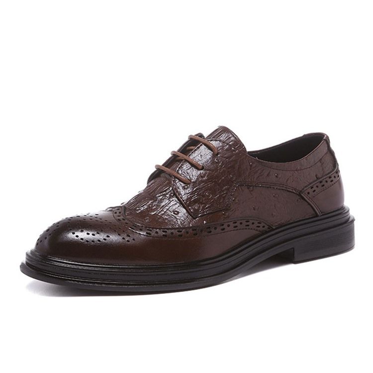 Pu Lace-up Toe Redondo Masculino Oxfords