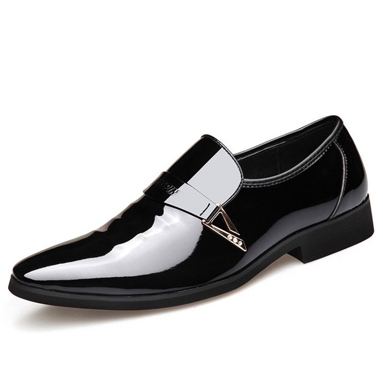 Pu Lantejoula Slip-on Masculino Sapatos Oxford