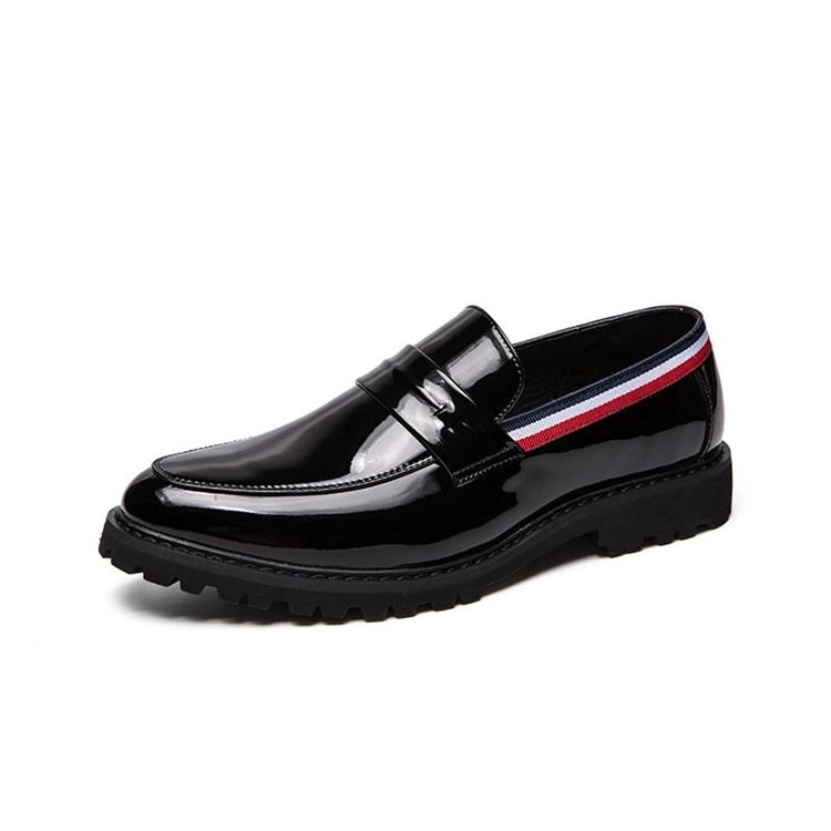 Pu Slip-on Decotado Superior Sapatos Sociais Masculinos