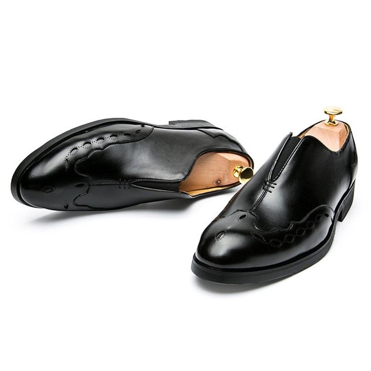 Pu Slip-on Round Toe Sapatos Masculinos