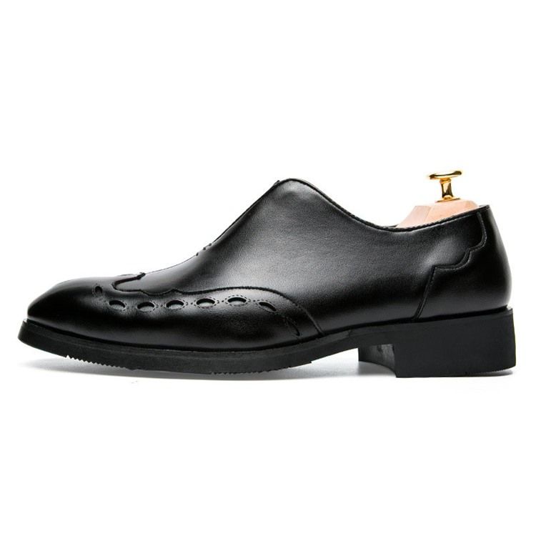 Pu Slip-on Round Toe Sapatos Masculinos