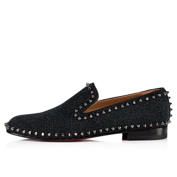 Rebite De Lantejoulas Slip-on Decotado Superior Sapatos Masculinos