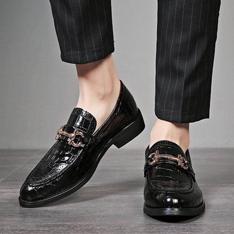 Simples Slip-on Round Toe Masculino Oxfords