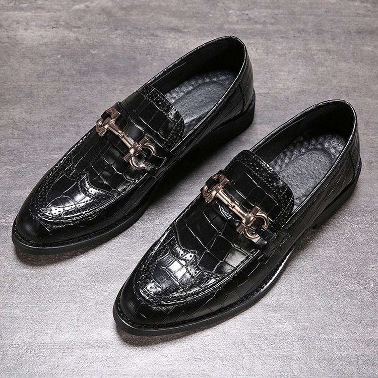 Simples Slip-on Round Toe Masculino Oxfords