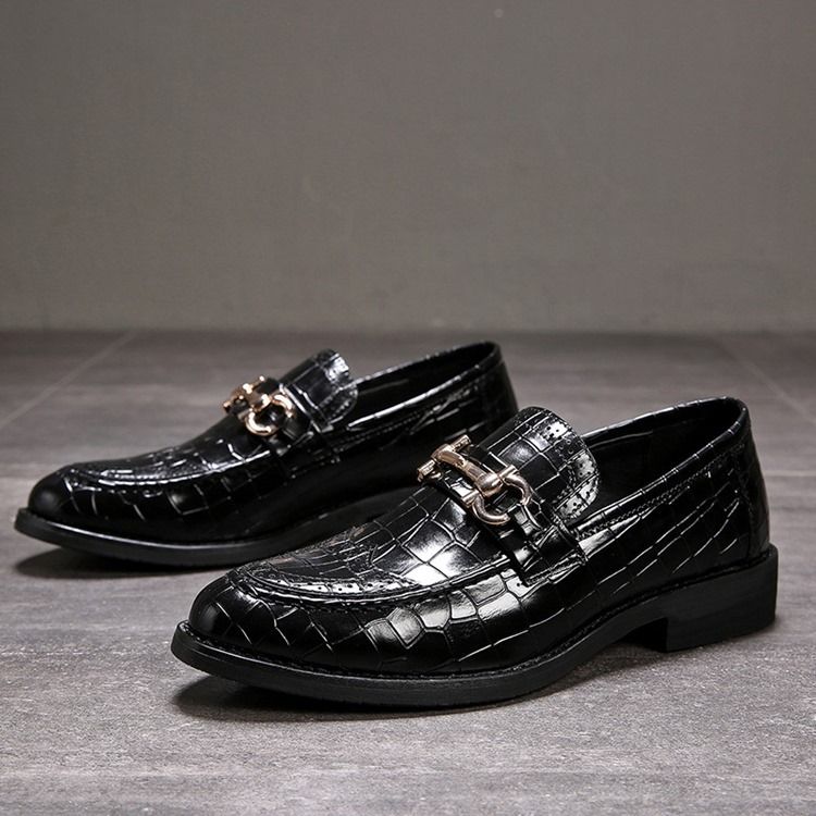 Simples Slip-on Round Toe Masculino Oxfords