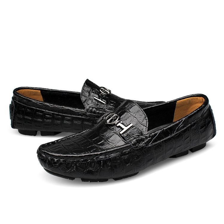 Mocassins De Lantejoula Redondo Toe Masculino