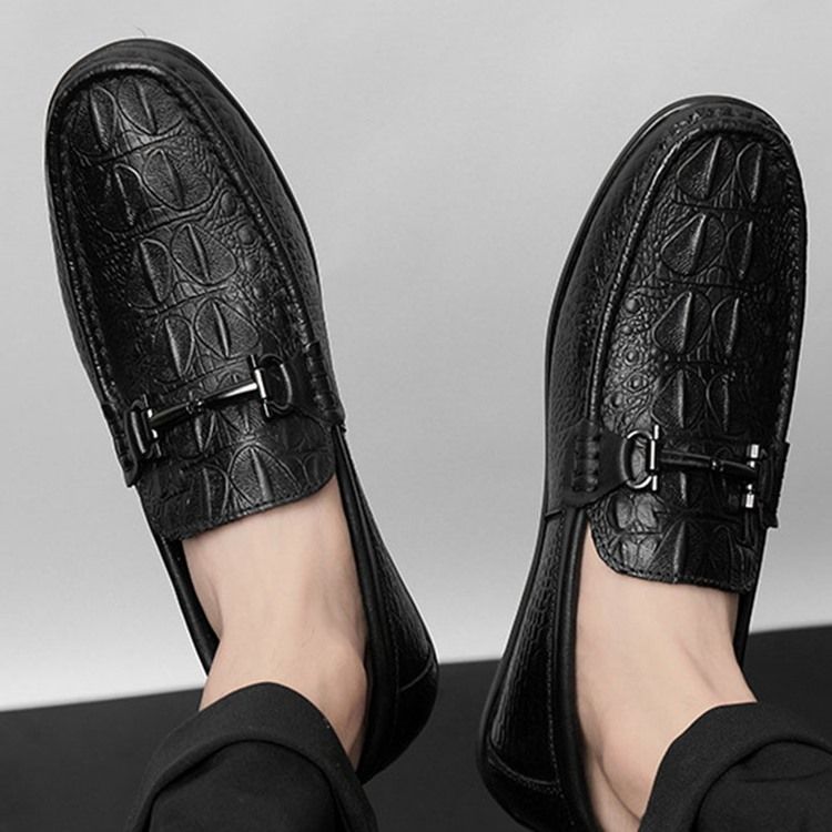 Mocassins Masculinos Com Corte Decotado Liso