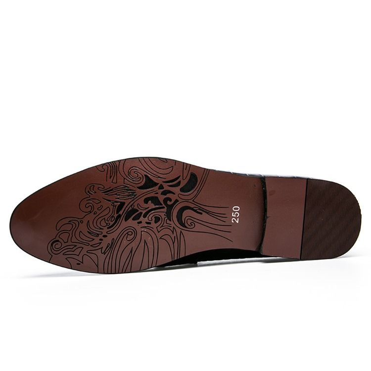 Mocassins Masculinos Com Franja Com Padrão Jacaré