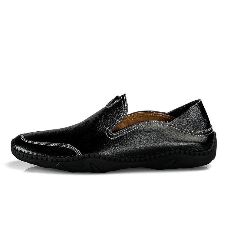 Mocassins De Pu Slip-on Round Toe Masculino Confortáveis