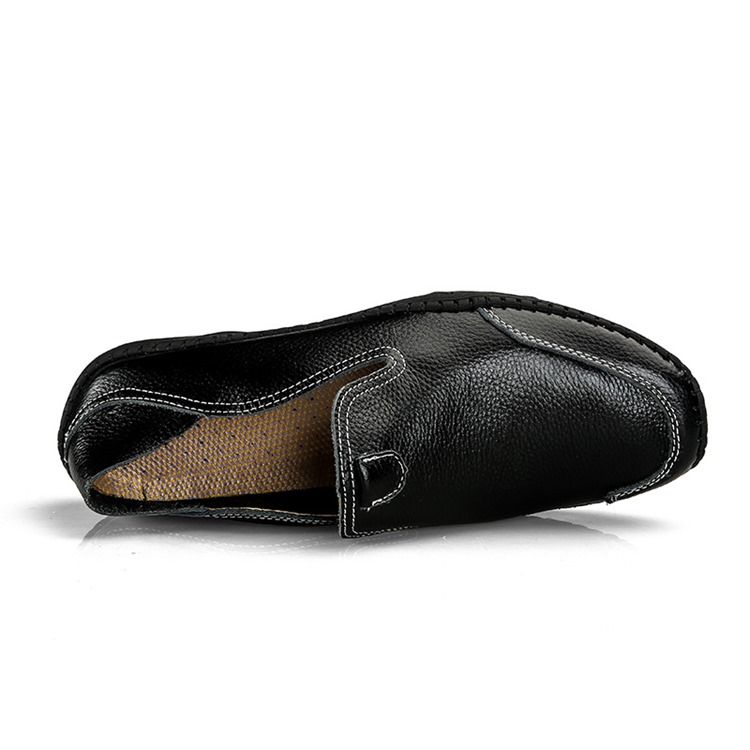 Mocassins De Pu Slip-on Round Toe Masculino Confortáveis