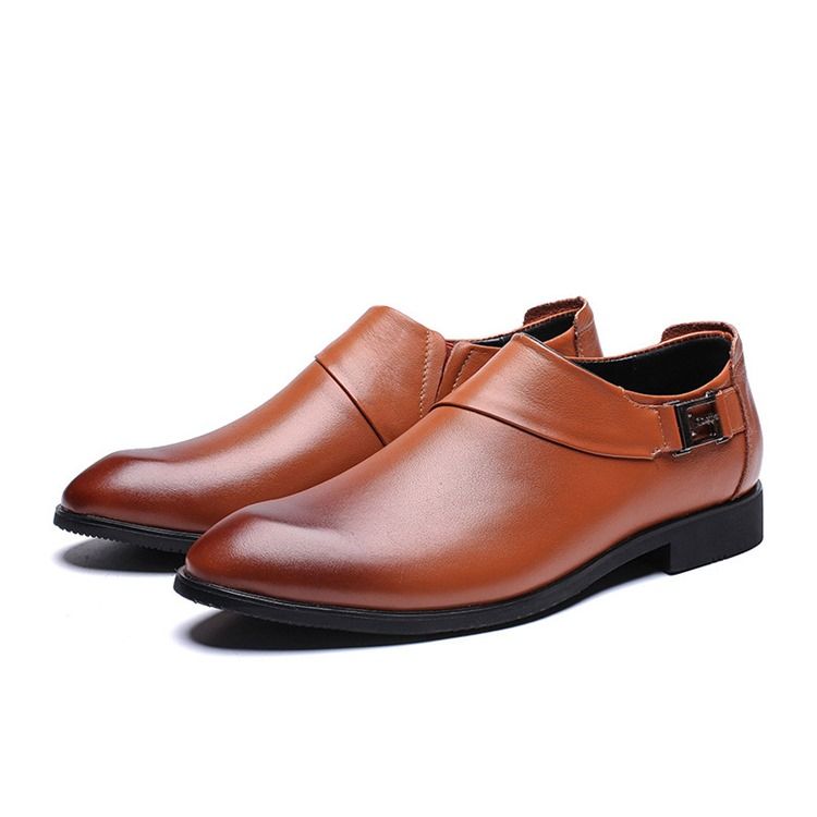 Sapatos Masculinos Simples Com Corte Decotado E Ponta Superior