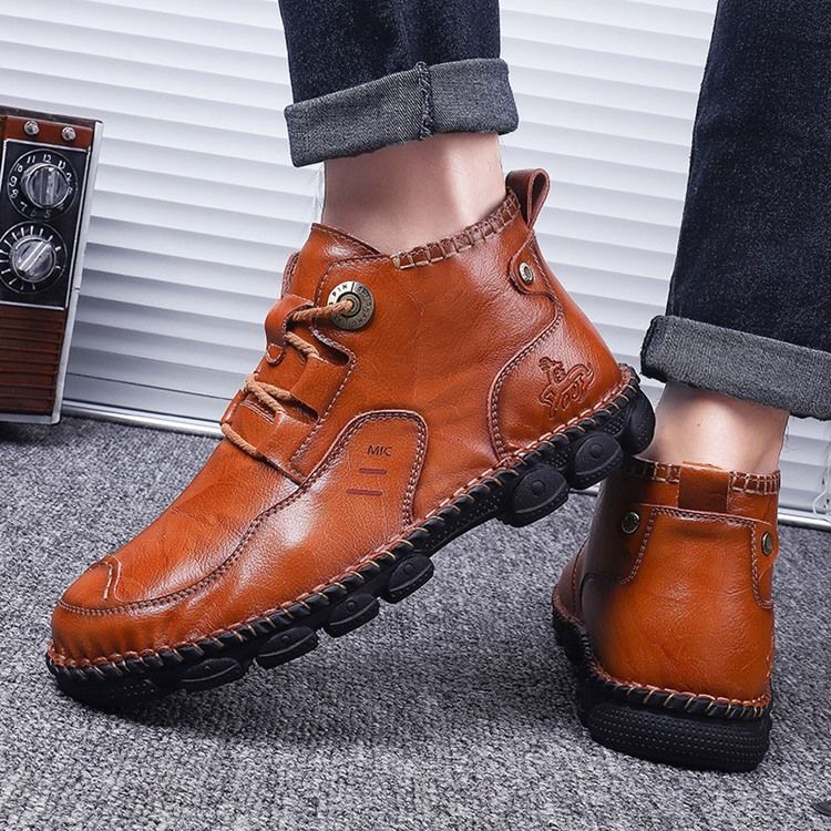 Sapatos De Trabalho Masculinos Com Cordões De Plumagem