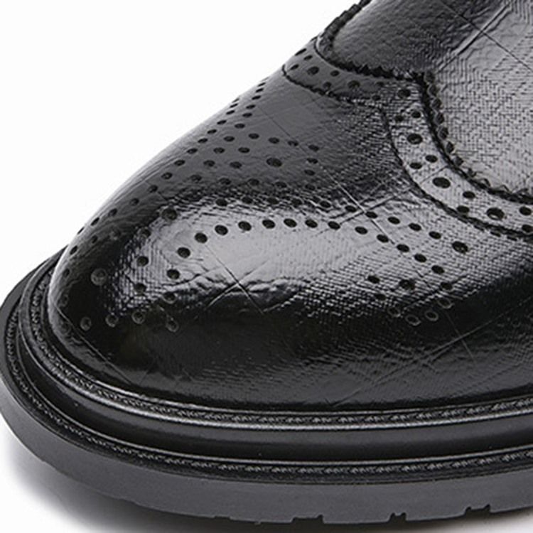 Sapatos De Trabalho Masculinos Com Corte Decotado E Pontudo Superior