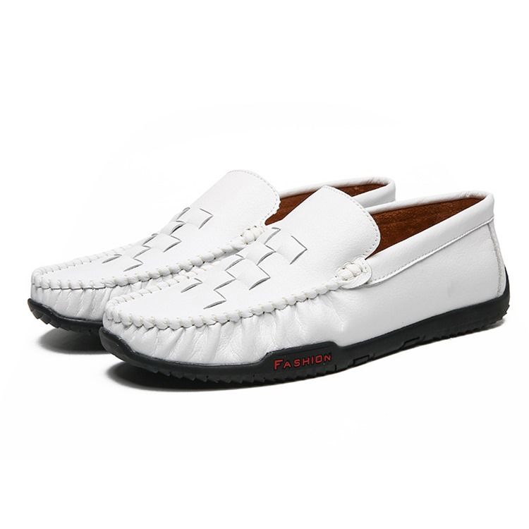 Simples Slip-on Redondo Toe Slip-on Calçados Casuais Masculinos