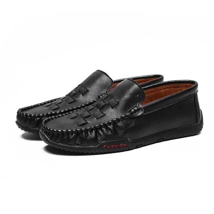 Simples Slip-on Redondo Toe Slip-on Calçados Casuais Masculinos