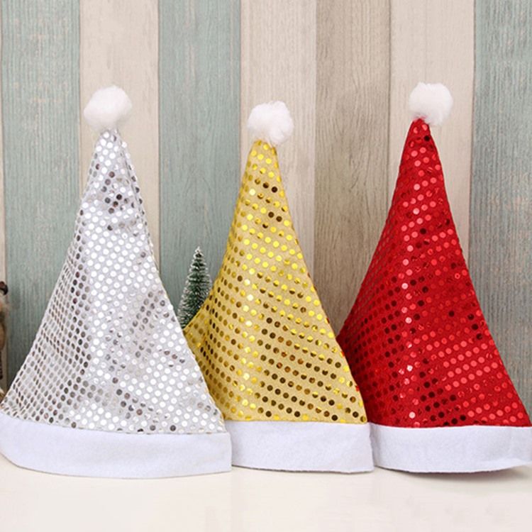 Chapéu Feminino De Decoração De Lantejoulas De Natal