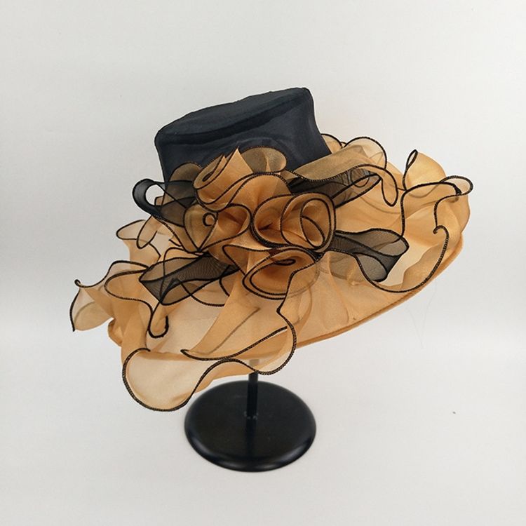 Sunhat Floral De Organza Feminino