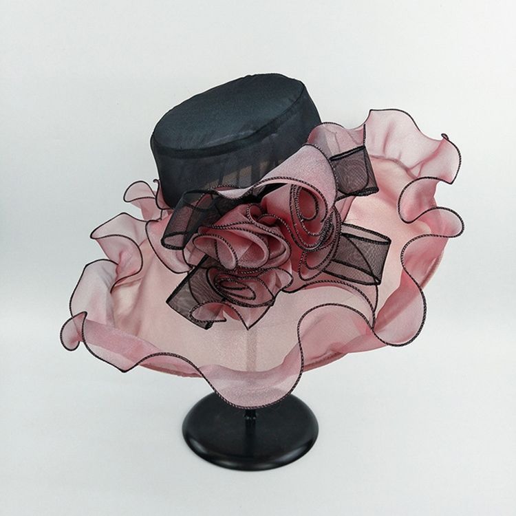 Sunhat Floral De Organza Feminino