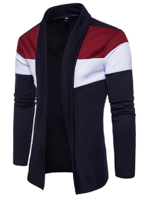 Color Block Cardigan Vogue Casual Masculino Knitwear