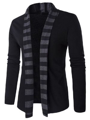 Suéter Casual Masculino Stripe Cardigan