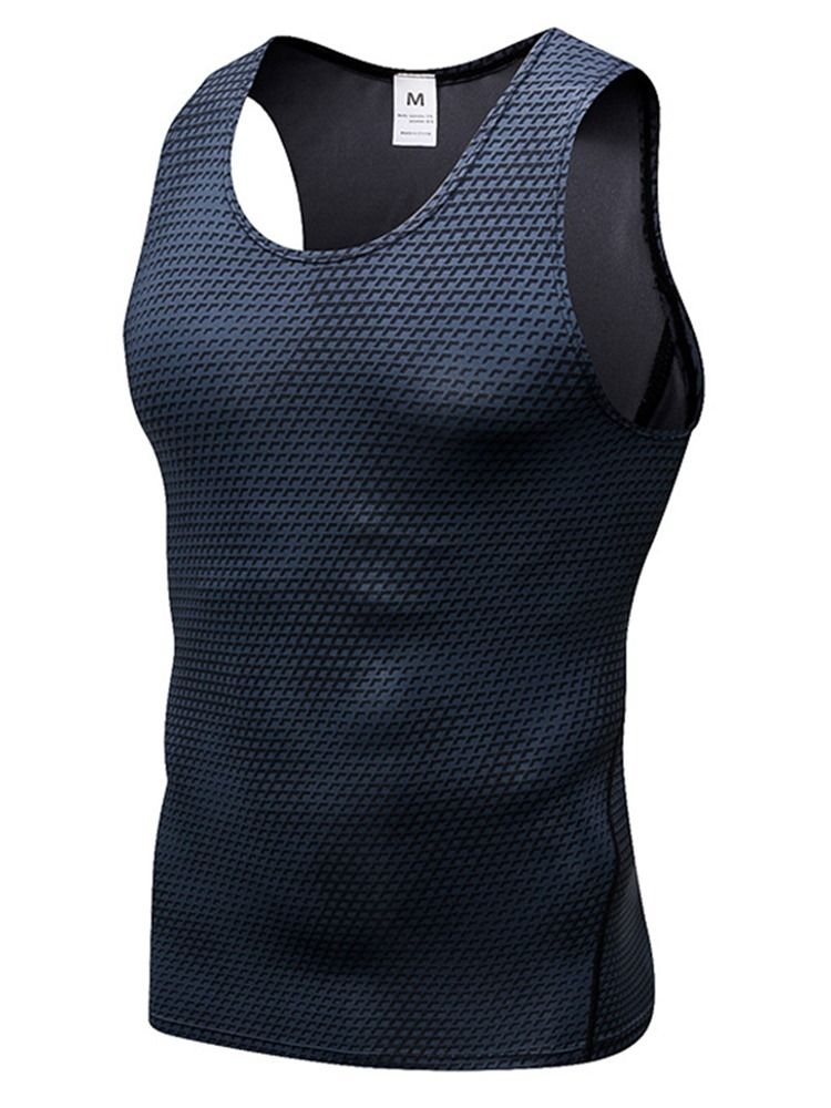 Masculino Print Pullover Sports Tank Tops