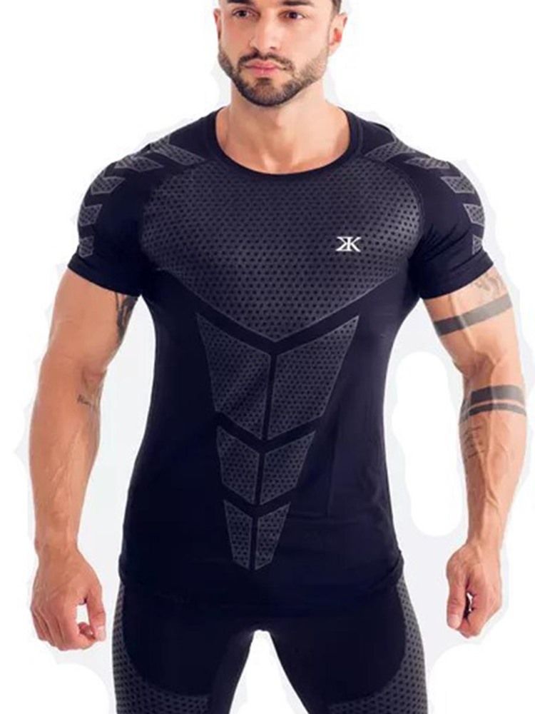 Pulôver Masculino Respirável De Secagem Rápida Camiseta Esportiva Para Ginástica