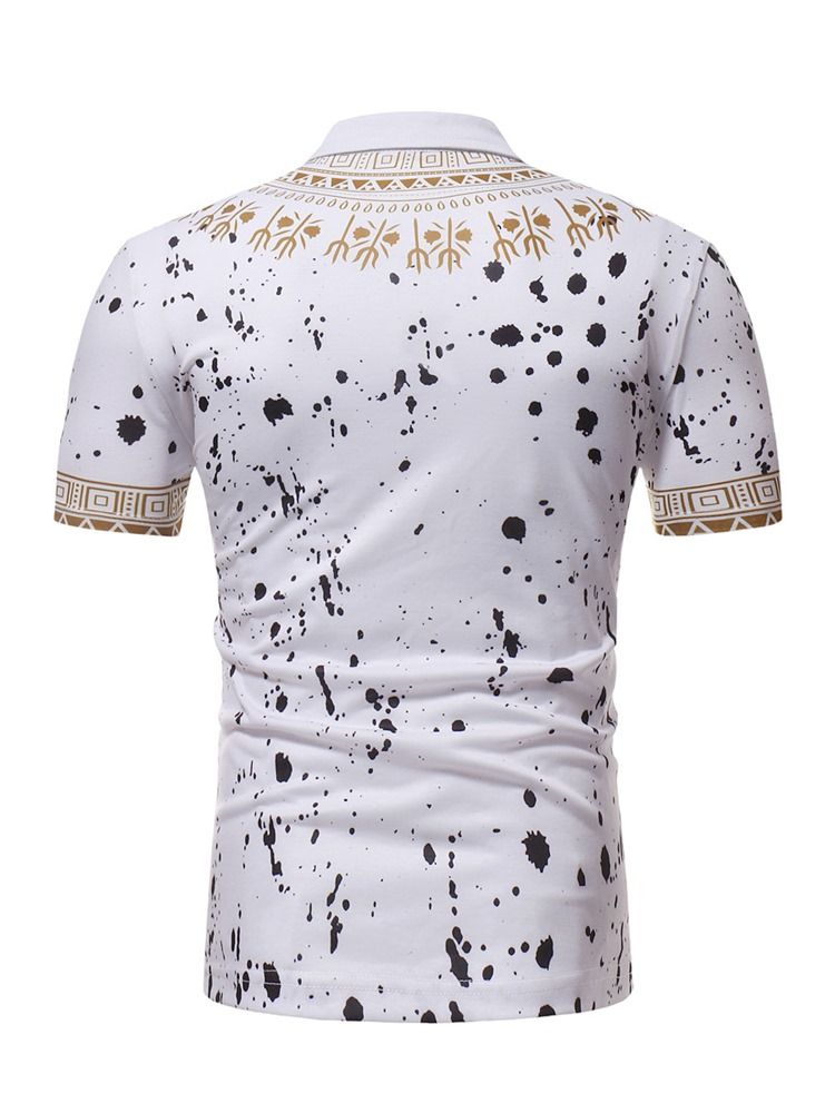 Moda Africana Dashiki Loose Mens Polo T Shirt