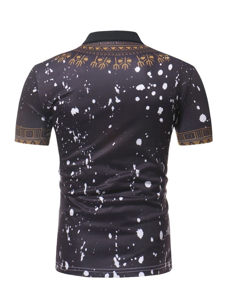 Moda Africana Dashiki Loose Mens Polo T Shirt