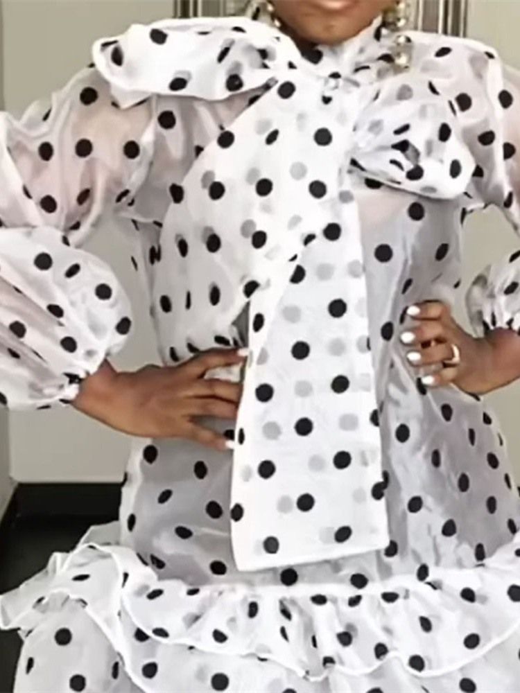 Vestido Feminino Com Gola Acima Do Joelho Com Estampa De Pulôver