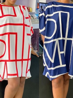 Vestido Feminino Reto De Mangas Três Quartos Em Patchwork Na Altura Do Joelho Reto Para Escritório