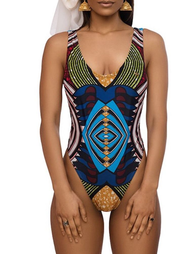 Conjunto Feminino Estampa Listrada Tankini Conjunto De Trajes De Banho