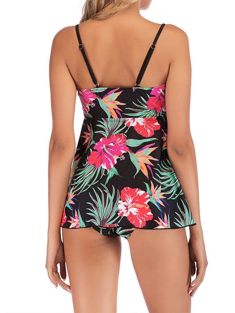 Conjunto Tankini Feminino Trajes De Banho Florais Sexy