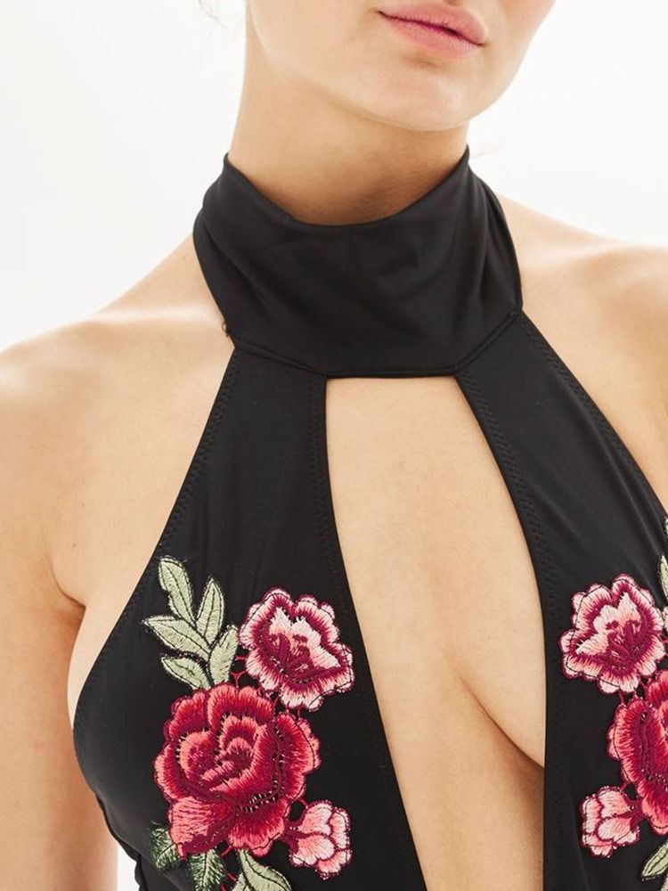 Roupa De Banho Floral Sexy De Uma Peça Feminina