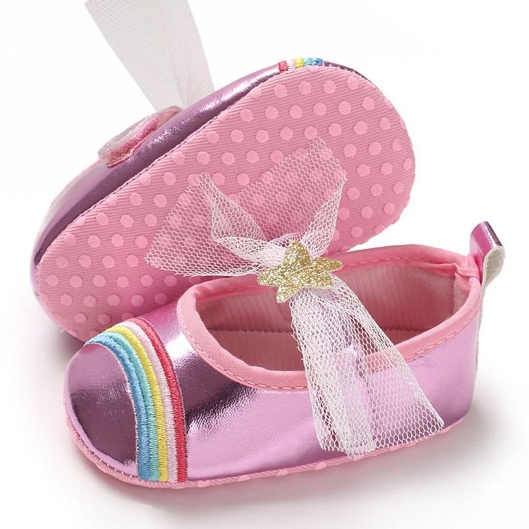 Sapatilhas De Bebê Com Bordado Bowknot