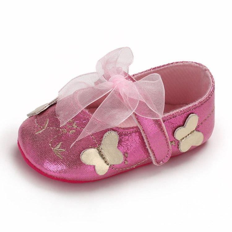 Sapatilhas De Bebê Com Velcro Bowknot