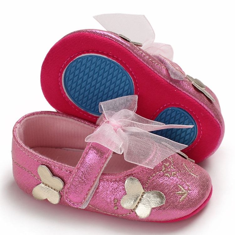 Sapatilhas De Bebê Com Velcro Bowknot