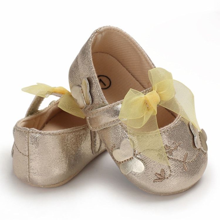 Sapatilhas De Bebê Com Velcro Bowknot